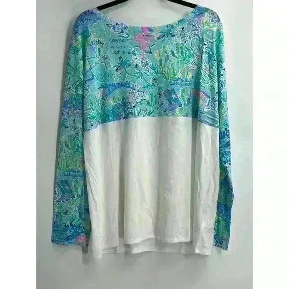 Lilly Pulitzer 'Lilly Loves Texas' Finn White Colorful Long Sleeve Tee Shirt XXL - Picture 3 of 7